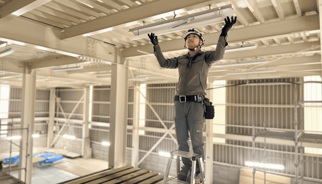 LED照明交換工事